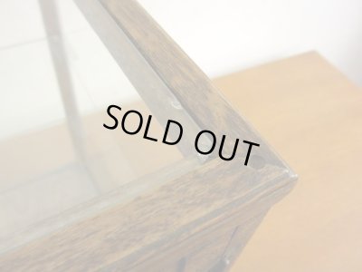 画像11: アンティーク 楢無垢材の5面ガラス卓上ショーケース