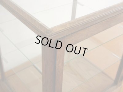 画像6: アンティーク 楢無垢材の5面ガラス卓上ショーケース