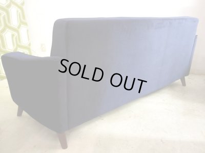 画像7: レトロモダンなネイビーの3人掛けソファ 3P