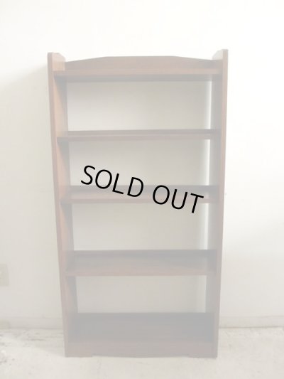 画像4: ヴィンテージ 木味良い ラワン材の本棚 ブックシェルフ