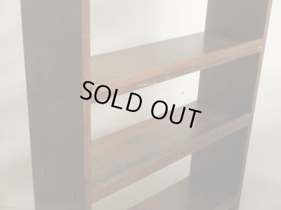 画像8: ヴィンテージ 木味良い ラワン材の本棚 ブックシェルフ