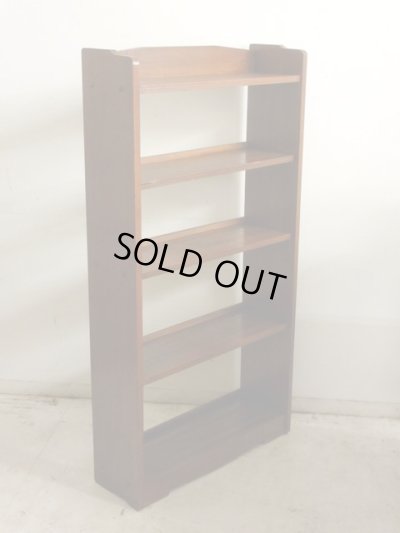 画像2: ヴィンテージ 木味良い ラワン材の本棚 ブックシェルフ