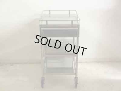 画像5: 古い 医療用ステンレスワゴン