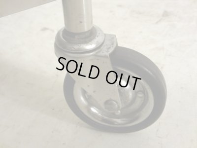 画像12: 古い 医療用ステンレスワゴン (2)