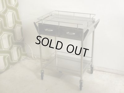 画像3: 古い 医療用ステンレスワゴン (2)