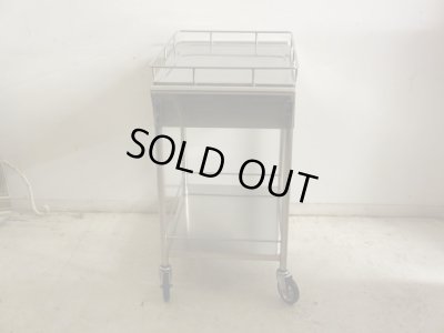 画像6: 古い 医療用ステンレスワゴン (2)