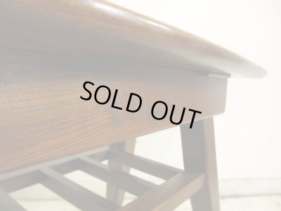 画像10: ヴィンテージ 収納付 欅材のローテーブル