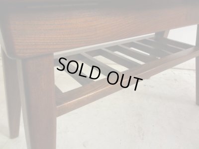 画像11: ヴィンテージ 収納付 欅材のローテーブル