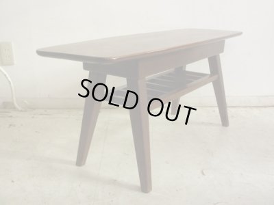 画像5: ヴィンテージ 収納付 欅材のローテーブル