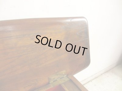 画像9: ヴィンテージ 収納付 欅材のローテーブル