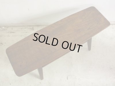 画像4: ヴィンテージ 収納付 欅材のローテーブル