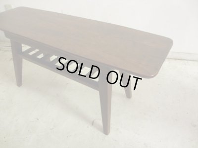 画像6: ヴィンテージ 収納付 欅材のローテーブル