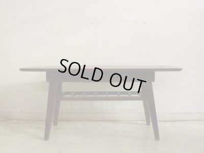 画像2: ヴィンテージ 収納付 欅材のローテーブル