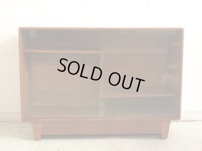 画像3: ヴィンテージ ジャパニーズモダンなガラス戸棚 ローボード