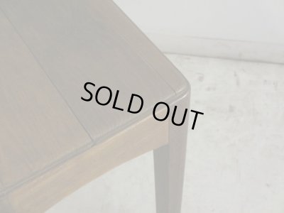 画像8: アンティーク 深い木味の四角いスツール 