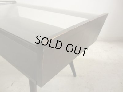 画像7: レトロ ヴィンテージ ガラストップセンターテーブル コーヒーテーブル