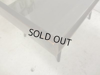 画像9: レトロ ヴィンテージ ガラストップセンターテーブル コーヒーテーブル