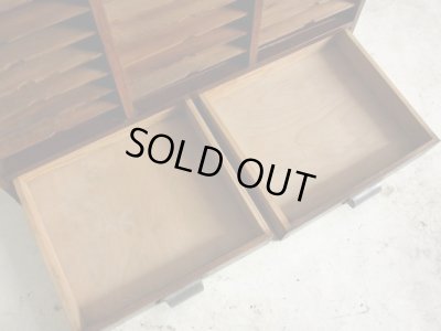 画像10: アンティーク 木製カルテケース 書類棚