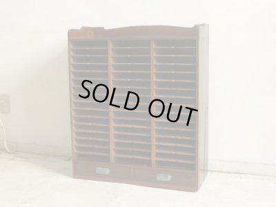 画像3: アンティーク 木製カルテケース 書類棚