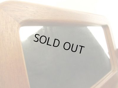 画像8: 北欧デザイン チーク材の2杯引出し卓上ミラー ミニドレッサー