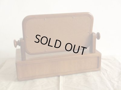 画像3: 北欧デザイン チーク材の2杯引出し卓上ミラー ミニドレッサー