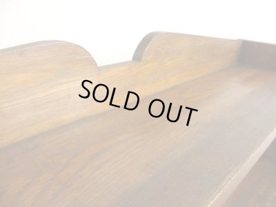 画像5: アンティーク 楢無垢材の重厚なクサビ本棚