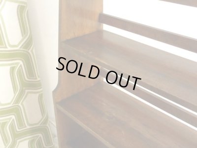 画像7: アンティーク 楢無垢材の重厚なクサビ本棚