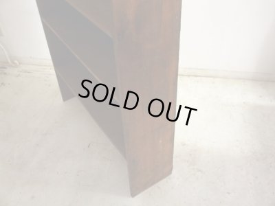 画像9: ヴィンテージ ラワン無垢材の素朴な収納棚 本棚