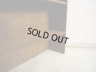 画像10: ヴィンテージ ラワン無垢材の素朴な収納棚 本棚