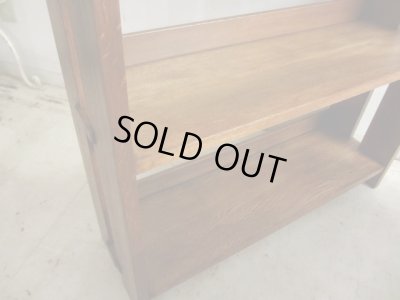 画像12: 明るい木味 古い楢無垢材本棚 ブックシェルフ