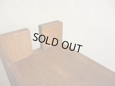 画像14: 明るい木味 古い楢無垢材本棚 ブックシェルフ