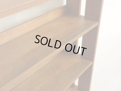 画像8: 明るい木味 古い楢無垢材本棚 ブックシェルフ