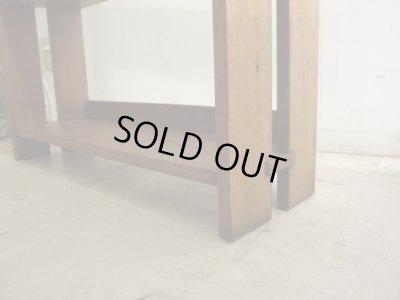 画像13: 明るい木味 古い楢無垢材本棚 ブックシェルフ