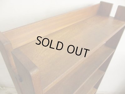 画像7: 明るい木味 古い楢無垢材本棚 ブックシェルフ