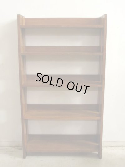 画像4: 明るい木味 古い楢無垢材本棚 ブックシェルフ