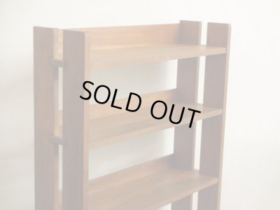 画像5: 明るい木味 古い楢無垢材本棚 ブックシェルフ