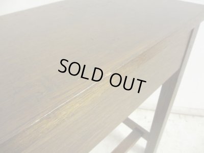 画像11: 昭和レトロ 古い学校の机 木製デスク (1)