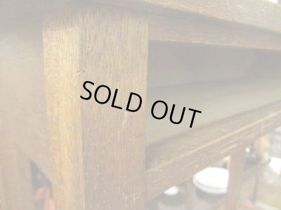 画像16: 昭和レトロ 古い学校の机 木製デスク (2)