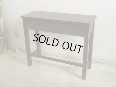 画像3: 昭和レトロ 古い学校の机 木製デスク (1)