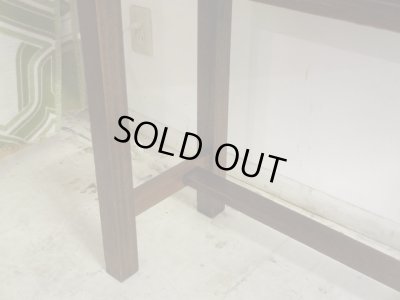 画像13: 昭和レトロ 古い学校の机 木製デスク (1)