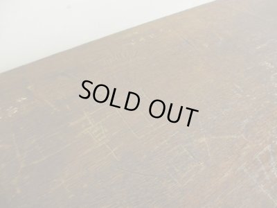 画像8: 昭和レトロ 古い学校の机 木製デスク (2)