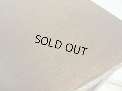 画像7: 昭和レトロ 古い学校の机 木製デスク (1)