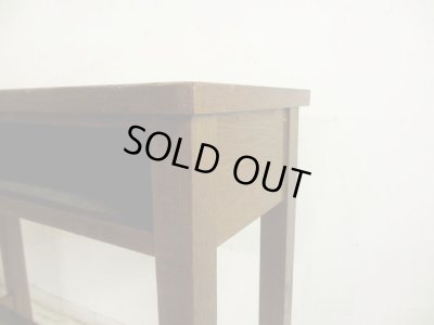 画像12: 昭和レトロ 古い学校の机 木製デスク (1)