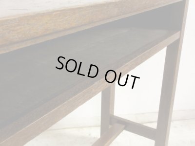 画像10: 昭和レトロ 古い学校の机 木製デスク (1)