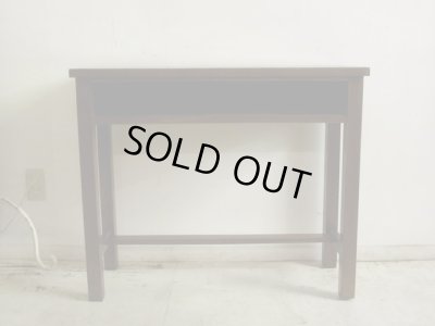 画像4: 昭和レトロ 古い学校の机 木製デスク (1)