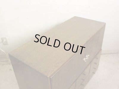 画像4: 昭和レトロ 12杯引出し付の戸棚 ローボード