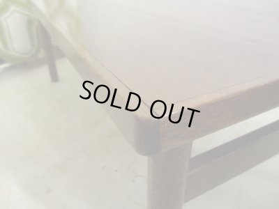 画像10: ヴィンテージ 木味良い ナラ材のローテーブル センターテーブル