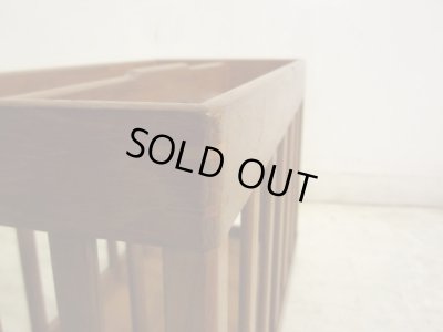 画像8: 北欧デザイン チーク材 格子の壁掛けマガジンラック