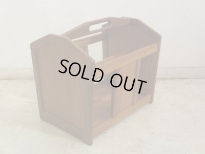 画像2: 北欧デザイン チーク材のマガジンラック