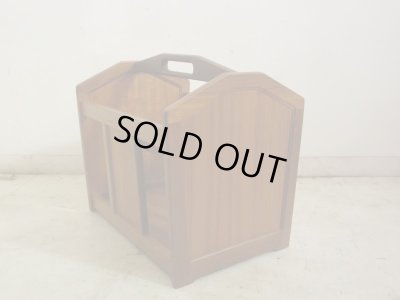 画像3: 北欧デザイン チーク材のマガジンラック